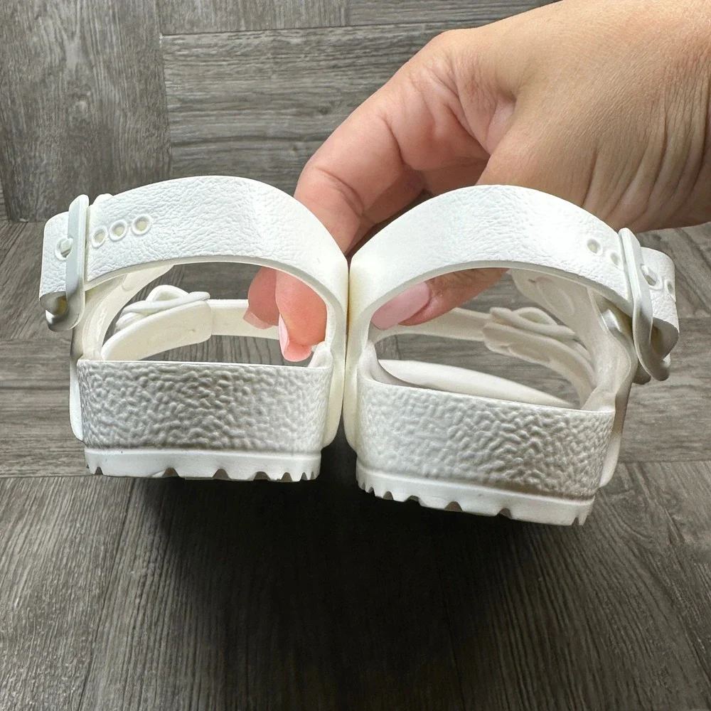 Birkenstock Milano‎ Eva Sandals Kids 10 White EVA Waterproof Backstrap NEW